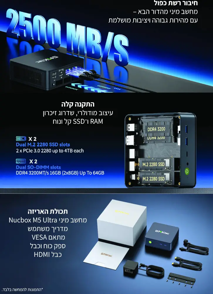 מחשב מיני AMD NucBox M5 Ultra מבית GMKtec