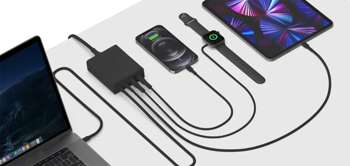 מטען קיר עם 4 יציאות BoostCharge Pro 108W מבית Belkin