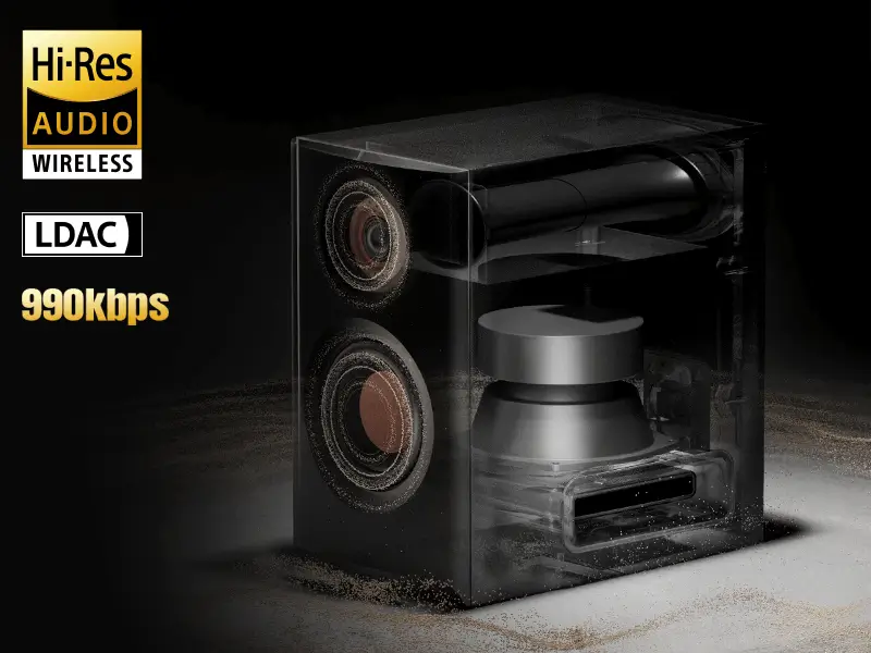 אודיו אלחוטי באיכות גבוהה (Hi-Res Audio Wireless Certified)
