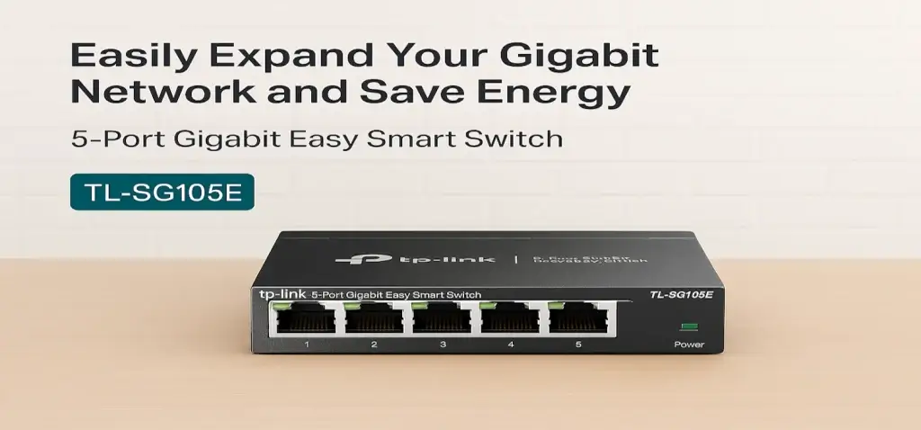 מתג חכם TL-SG105E 5-Port Gigabit מבית TP-Link