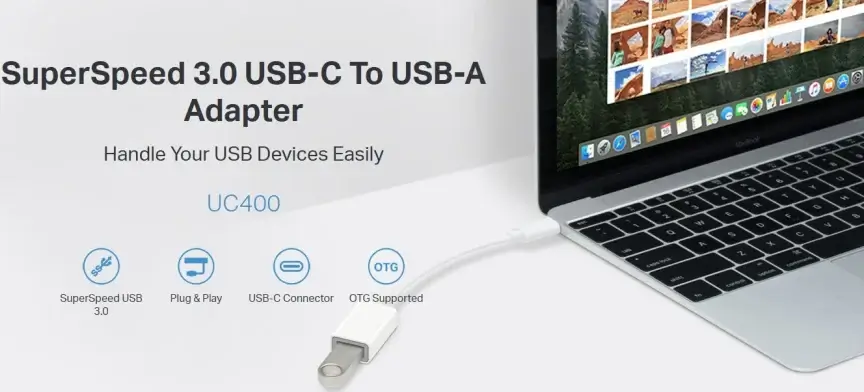 מתאם USB-C ל UC400 USB-A 3.0 מבית TP-Link