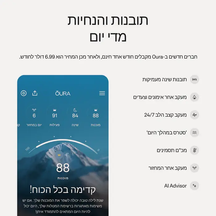 טבעת חכמה Oura Ring 5 מבית Oura