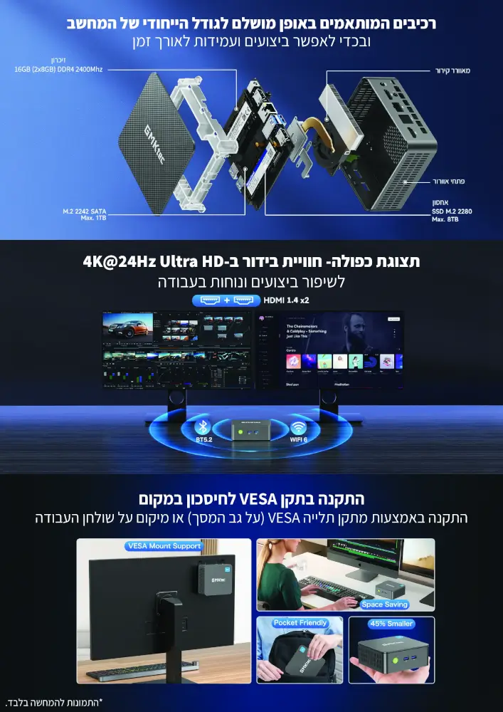 מחשב מיני NucBox G3 Pro מבית GMKtec