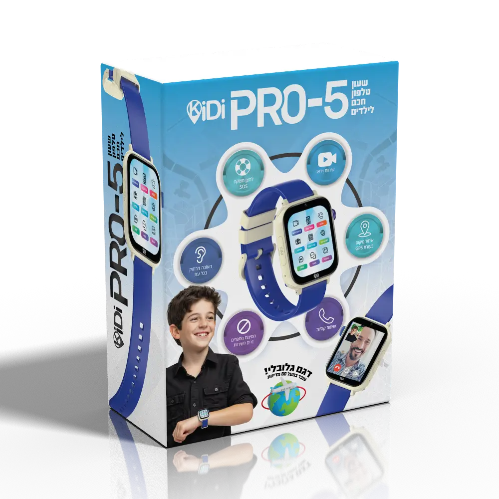 שעון חכם 4G לילדים עם סים מובנה&nbsp;Kidi 5 Pro מבית Kidiwatch