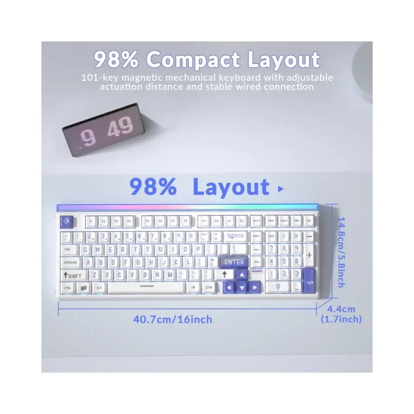 פריסת 98% עם מקלדת מספרים
