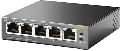 מתג שולחני TL-SG1005P 5-Port Gigabit with 4-Port PoE מבית TP-Link