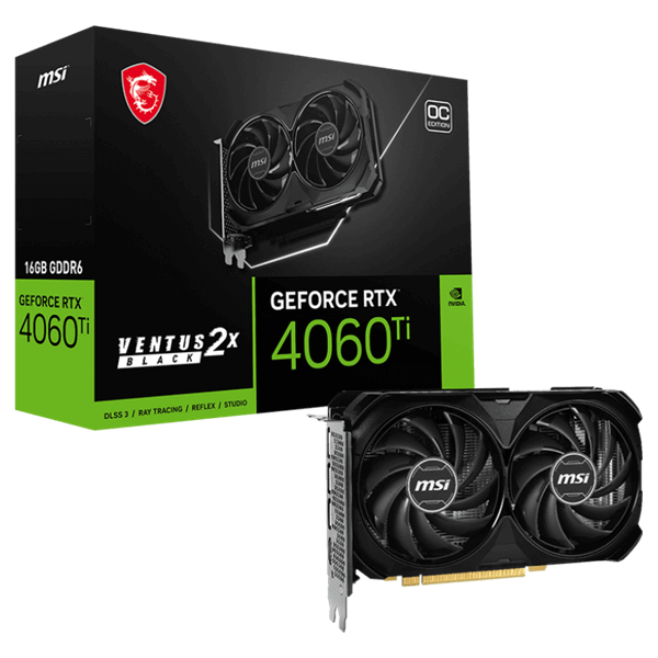 כרטיס מסך GeForce RTX 4060 Ti VENTUS 2X 16G OC MSI