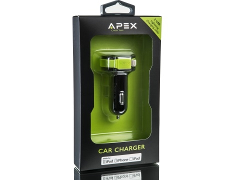 מטען לרכב  USB -Lightning  APEX
