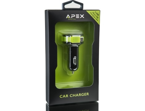מטען לרכב  USB ו-MicroUSB APEX