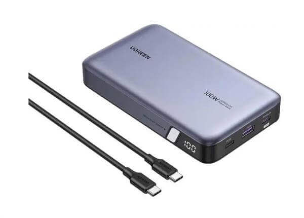 סוללת חרום עם טעינה מהירה 20000mAh עם יציאות USB-C x2 ו-USB-A UGREEN
