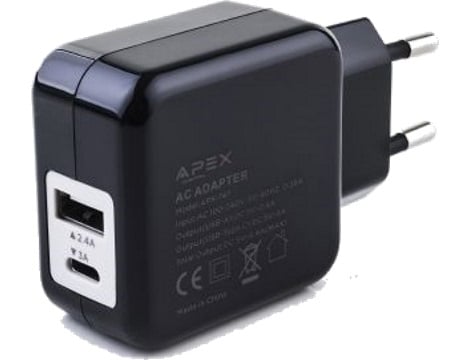 מטען קיר  USB Type-A ו-USB Typ APEX