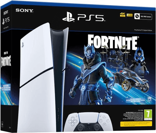 קונסולה לבנה PLAYSTATION 5 SLIM 1TB Digita Fortnite Colbat Star Playstation - PS5