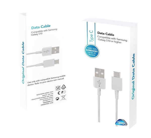 כבל סנכרון וטעינה באורך 0.8 מטר USB ל-USB Type-C Samsung