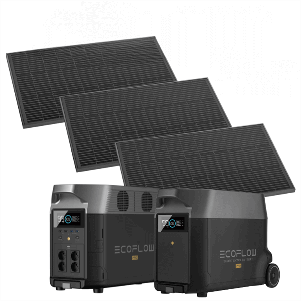 קיט סולארי תחנת כח DELTA3600 קיבולת 10.8Kwh -הספק 3.6KW ECOFLOW