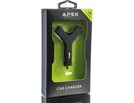 מטען לרכב  USB  APEX
