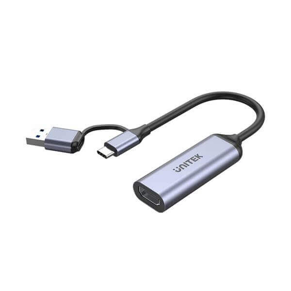 מתאם וידיאו USB-C/A, 4K HDMI 1.4b UNITEK 