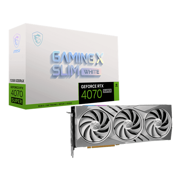 כרטיס מסך GeForce RTX 4070 Super 12GB Gaming X Slim White MSI