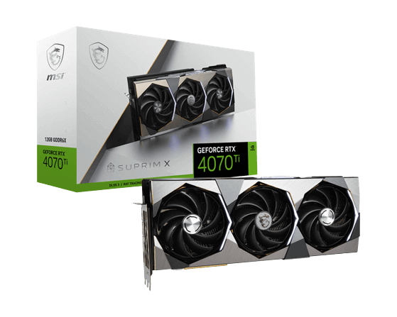 כרטיס מסך GeForce RTX 4070 Ti SUPRIM X 12G MSI