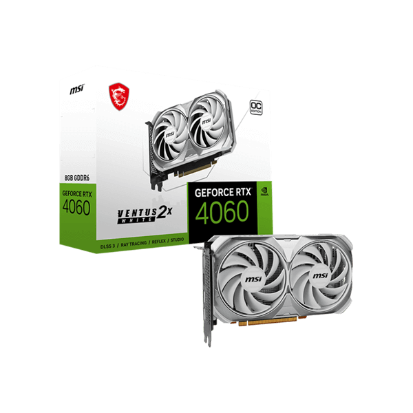 כרטיס מסך GeForce RTX 4060 VENTUS 2X WHITE 8G OC VTS MSI
