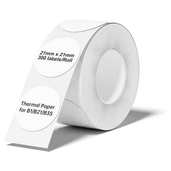 מדבקות לבנות בגודל של 21*21 מ"מ NIIMBOT