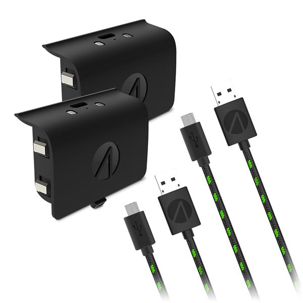 ערכת סוללות נטענות + שני כבלי טעינה XBOX Stealth