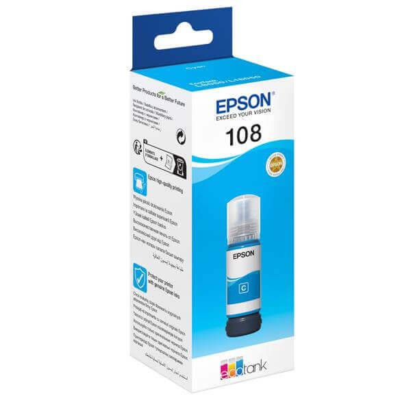 בקבוק דיו 108 EcoTank Light Cyan bottle  Epson 