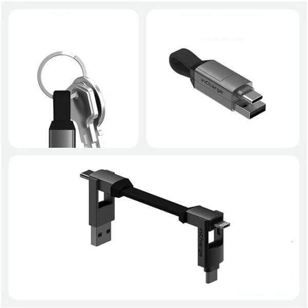 כבל טעינה  inCharge X 100W 6in1 Rolling Square