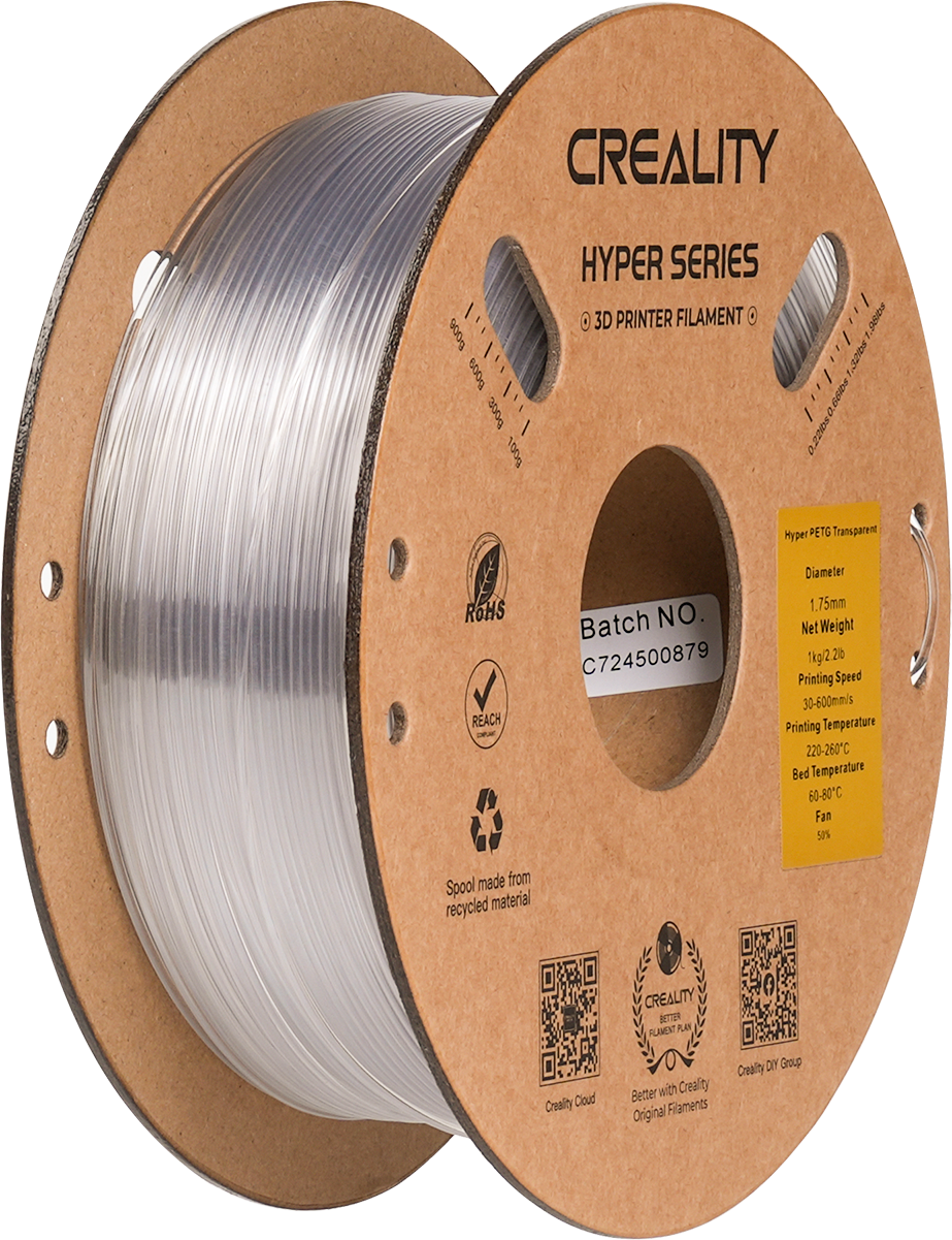 סליל הדפסה למדפסת תלת מימד Hyper Series PETG 1.75mm 1kg CREALITY