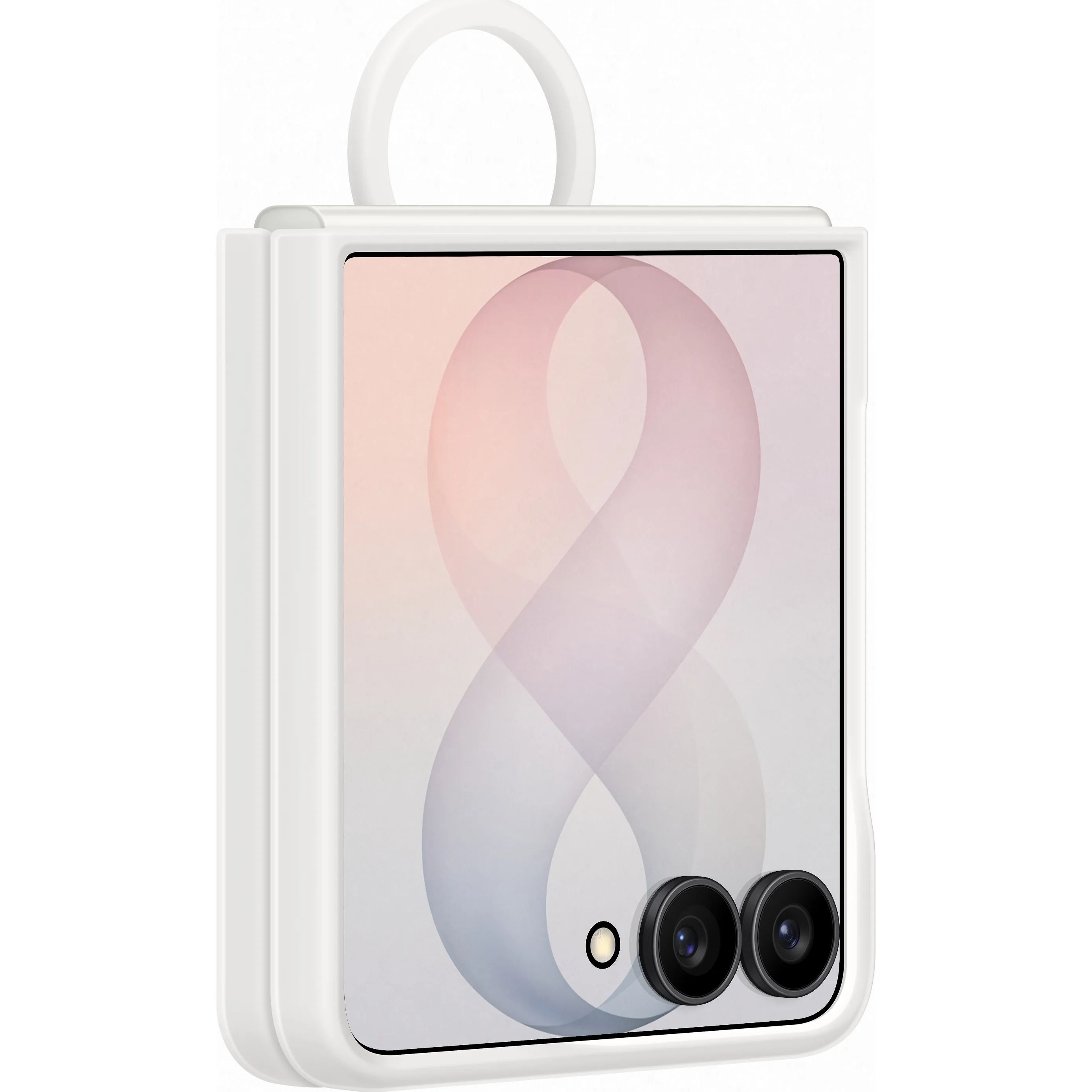 כיסוי אחורי עם טבעת  Silicone Ring Magnet Flip8 creme- קרם Samsung