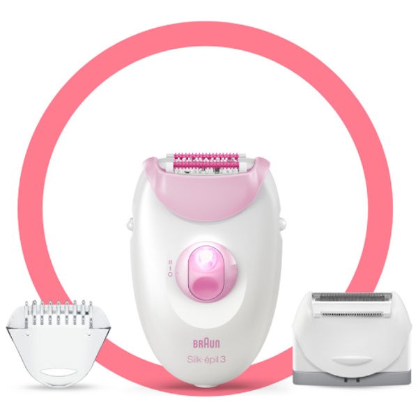 מסיר שיער חשמלי כולל ראש גילוח Braun Silk Epil 3-3270