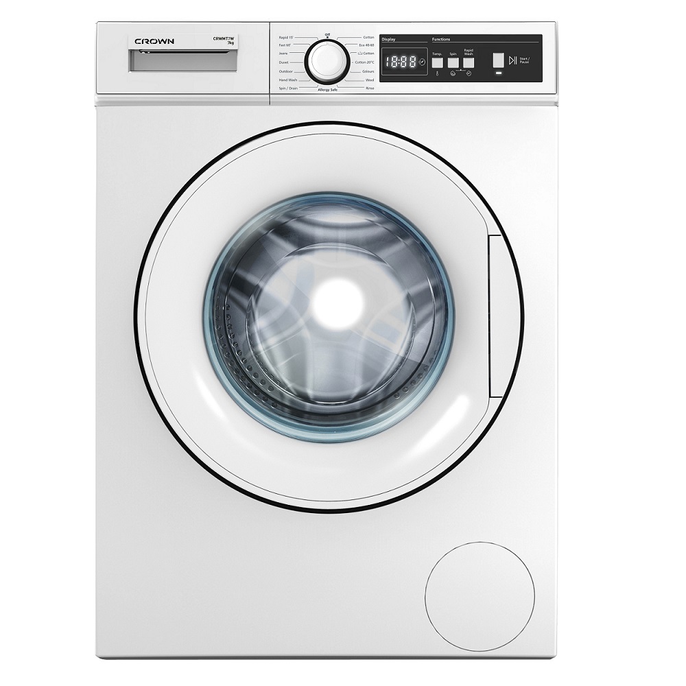 מכונת כביסה פתח חזית - 7 ק"ג Crown CRWMT7W