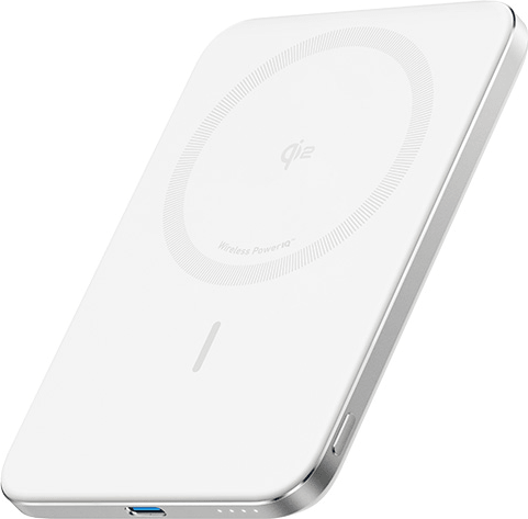 סוללת גיבוי מגנטית אלחוטית Nano Slim 5000mAh - לבן Anker