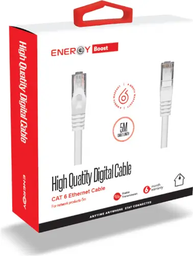 כבל רשת CAT6 5 מטר Ethernet Energy