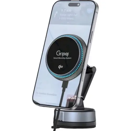 מעמד מגנטי וואקום לדשבורד XW60 Magsafe 15W Qi2.0 Gripqi