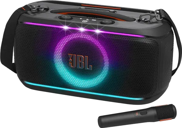 בידורית + מיקרופון אלחוטי PartyBox On-The-Go 2 JBL