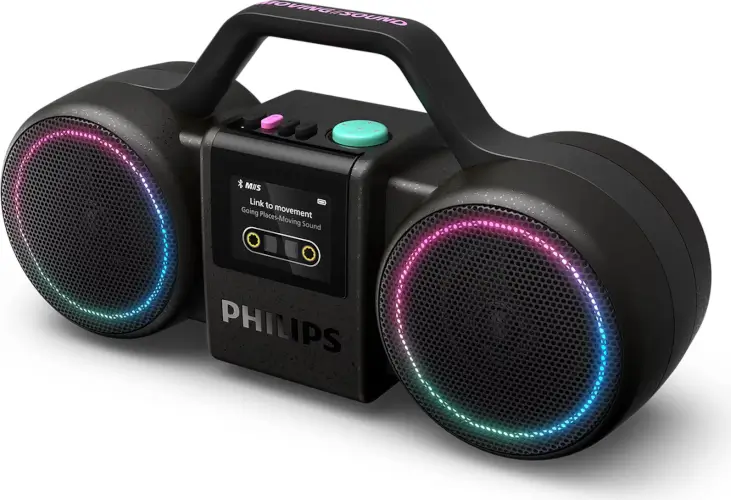 רמקול אלחוטי נייד The Roller - שחור Philips