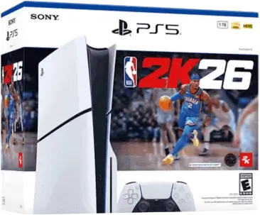קונסולה לבנה Playstation 5 Slim 1TB Blu-Ray + NBA 2k26 Playstation - PS5
