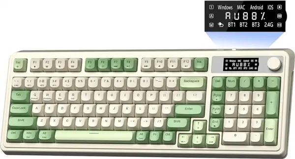 מקלדת גיימינג אלחוטית עם מסך S99 Pro AULA