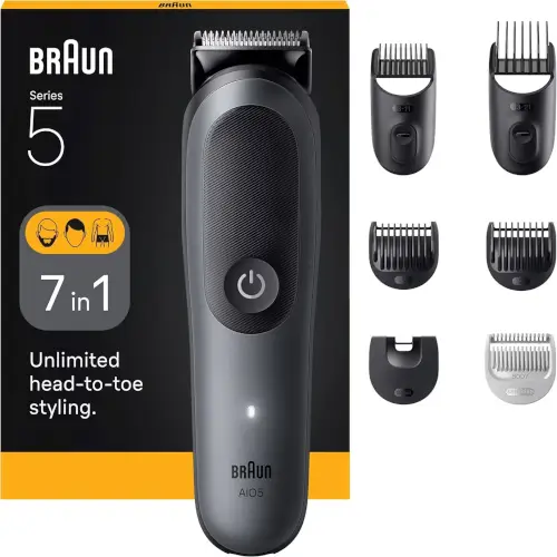 מעצב שיער פנים וגוף 7 ב-1 All-in-One Kit Series 5 AIO5520 BRAUN