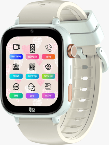 שעון חכם 4G לילדים עם סים מובנה, GPS ותשלום NFC KiDi TAP - בז' Kidiwatch - שעונים חכמים לילדים