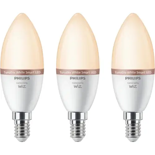 סט 3 נורות חכמות Smart LED Candle C37 E14 Philips