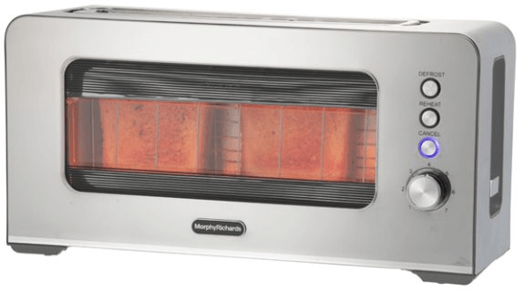 מצנם נירוסטה עם חלון שקוף CrystalSteel 222401 Morphy Richards