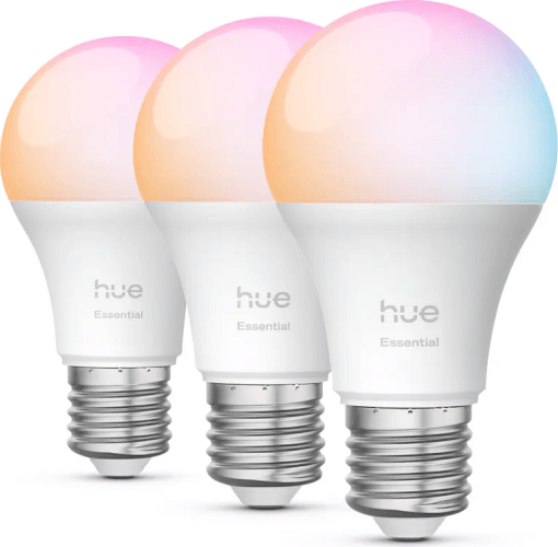 3 יחידות נורה חכמה Hue Essential A60 E27 806lm - Philips