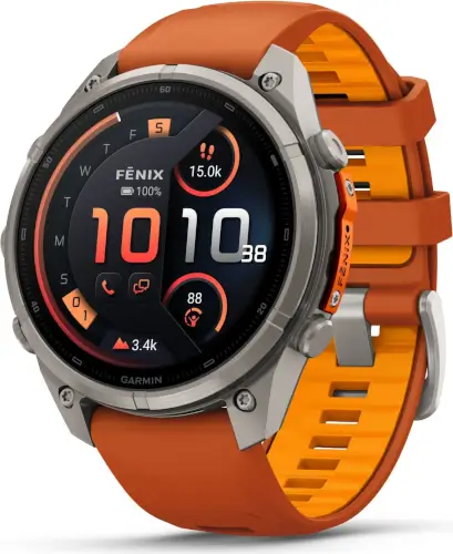 שעון ספורט חכם 47 מ"מ Fenix 9 Pro כתום סתיו/כתום זוהר LTE גרמין - Garmin