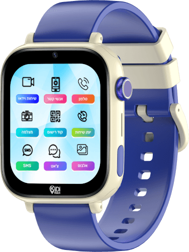 שעון חכם 4G לילדים עם סים מובנה Kidi 5 Pro - כחול Kidiwatch - שעונים חכמים לילדים