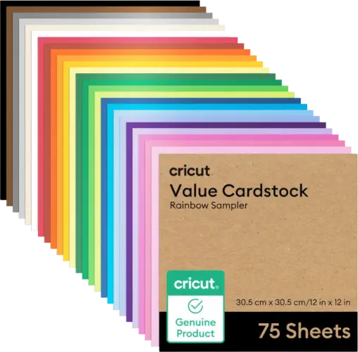 מארז קארדסטוק צבעוני Value Cardstock Rainbow Sampler (75 יחידות) Cricut