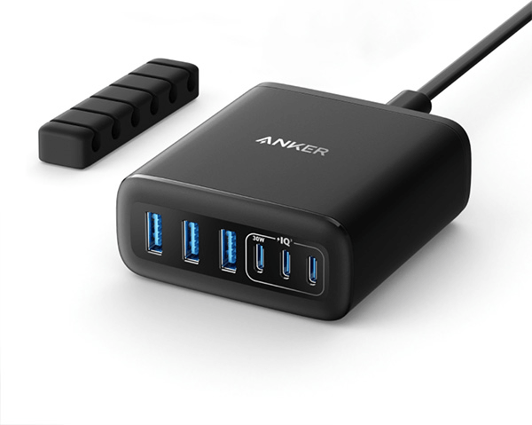 תחנת טעינה שולחנית 6 יציאות Charger 112W Anker
