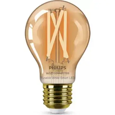 נורה חכמה אמבר בסגנון רטרו  Smart LED Filament A60 E27 Amber 50W Philips