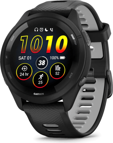 שעון ספורט חכם 46 מ"מ Forerunner 265 - שחור/אפור גרמין - Garmin