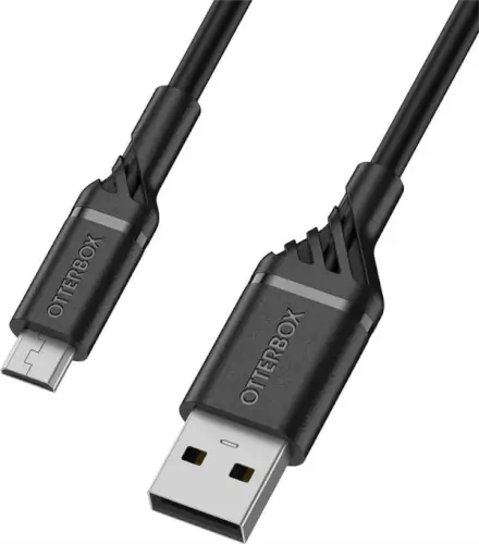 כבל נתונים וטעינה USB-A ל Micro USB - שחור - 2 מטר OtterBox